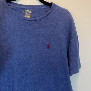 Polo by Ralph Lauren Blue Classic Fit T-Shirt with Purple Pony